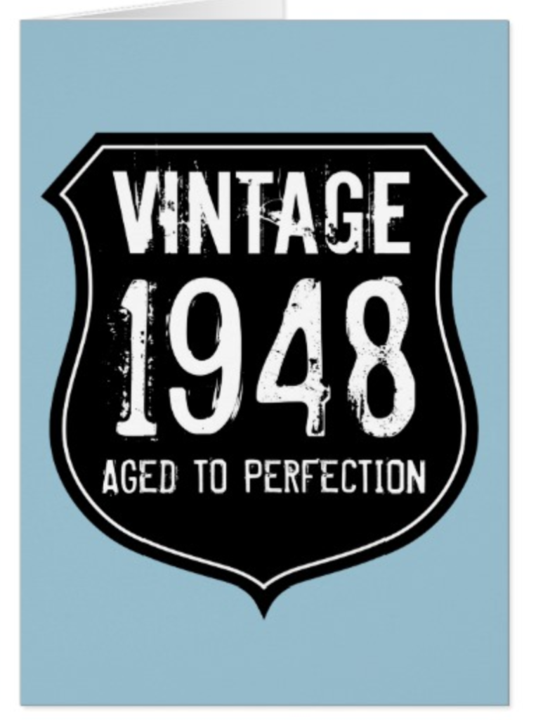 Vintage Aged To Perfection 70th Birthday Card