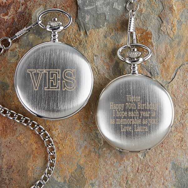 Personalized Pocket Watch - Thoughtful Gift for 70th Birthday
