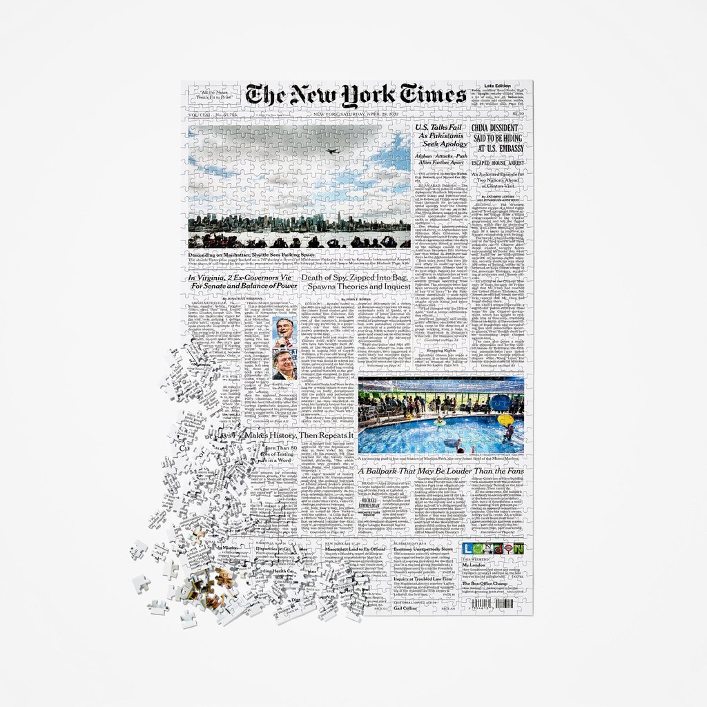 Personalized NYTimes Front Page Puzzle - 70th Birthday Gift Idea