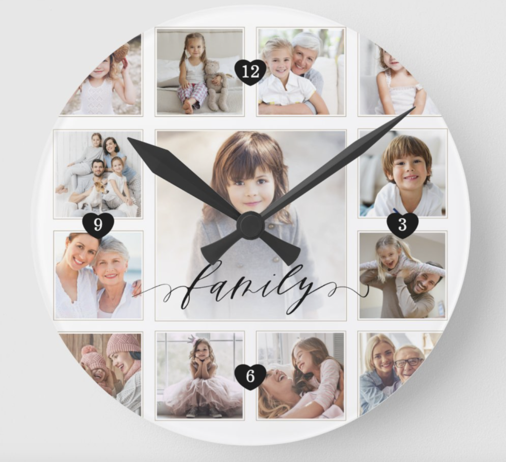 Personalized Family Clock - Excellent Gift for Grandmas
